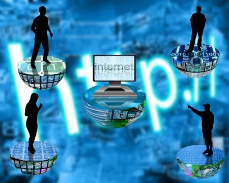 Networking platform Illustrazione stock