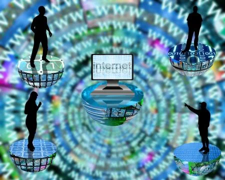 Networking platform Illustrazione stock