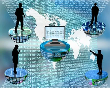 Networking platform 库存插图