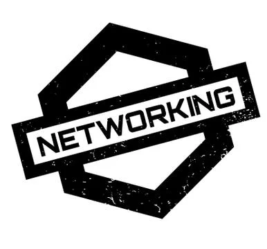 Networking rubber stamp Stock Illustration