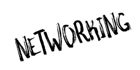 Networking rubber stamp Stock Illustration