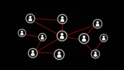 Networking sign animation, people connection Stock Footage 293882375