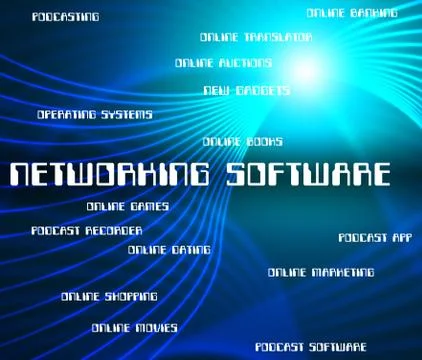 Networking Software Represents Shareware Online And Internet Stock Illustration