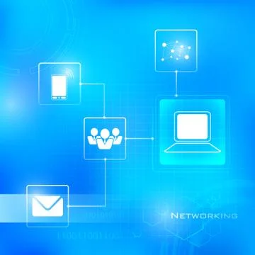 Networking Technology Background Stock Illustration