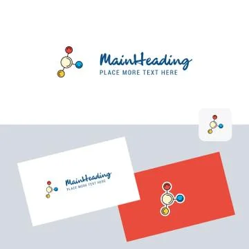 Networking vector logotype with business card template. Elegant corporate ide イラスト素材