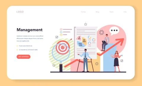 Networking web banner or landing page. Customer relations idea Stock Illustration