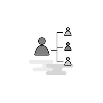 Networking Web Icon. Flat Line Filled Gray Icon Vector イラスト素材