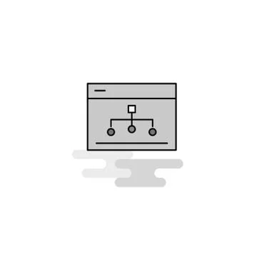 Networking  Web Icon. Flat Line Filled Gray Icon Vector イラスト素材