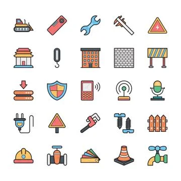 Networking, Web, Internet UI Icons Set Stock Illustration
