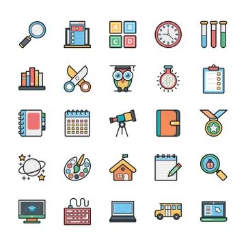Networking, Web, User Interface and Internet Icons Set Illustrazione stock