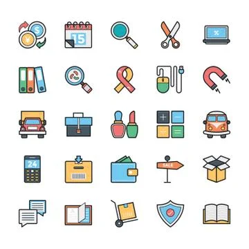 Networking, Web, User Interface and Internet Vector Stock Illustration