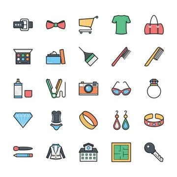 Networking, Website, Internet UI Icons Stock Illustration
