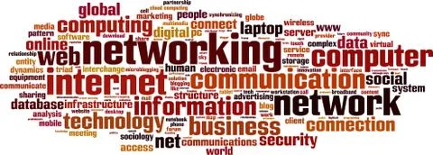Networking word cloud Stock Illustration