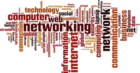 Networking word cloud Stock Illustration
