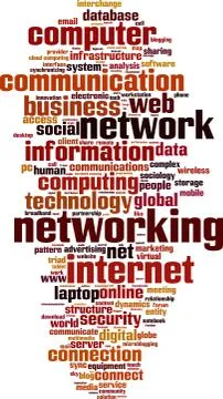 Networking word cloud Stock Illustration