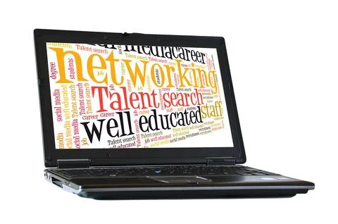 Networking word cloud Stock Photos