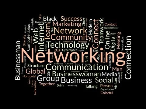 Networking wordcloud template. Business concept vector background. イラスト素材