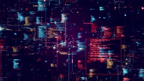 Networks and Connectivity, The Backbone of Global Computing Stock Footage 267794681