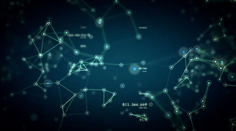 Networks And Data Blue Tracking Stock Footage 50004228