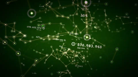 Networks And Data Green Dolly Stock Footage 50004498