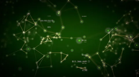 Networks And Data Green Tracking Stock Footage 50005232