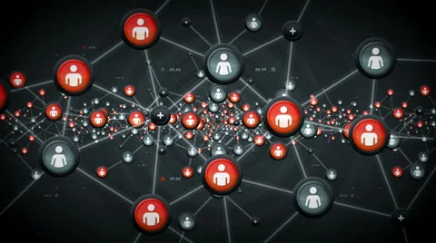 Networks Of People Silver Stock Footage 65067880