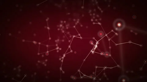 Networks Rising Red Stock Footage 38898044