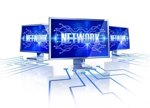 Netzwerk 3D rendering of a network concept Copyright: xZoonar.com/frankxpe... Stockfoto's