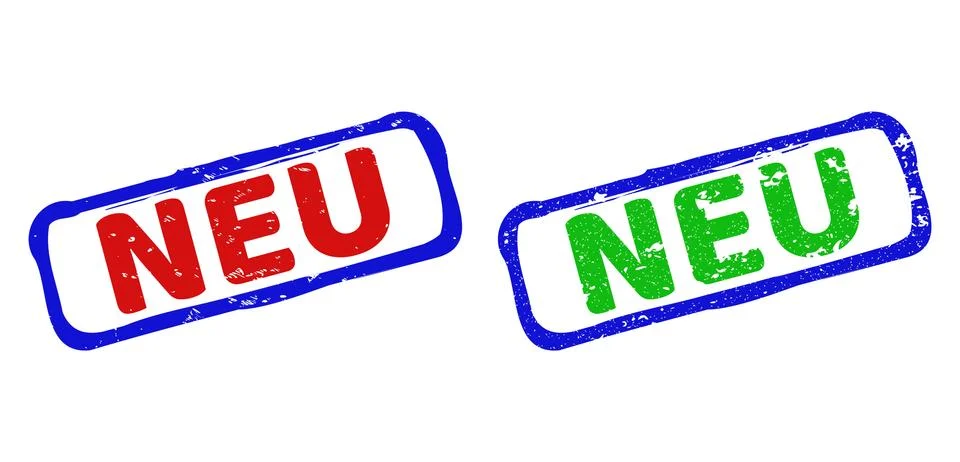 NEU Bicolor Rough Rectangular Watermarks with Distress Textures 스톡 일러스트