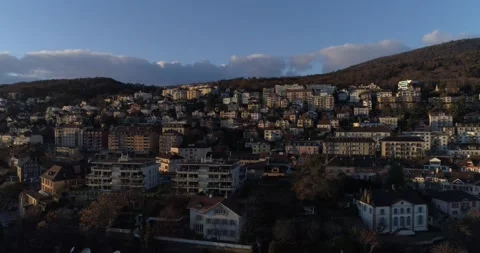 Neuchatel up square - Aerial 4K Stock Footage 86738283