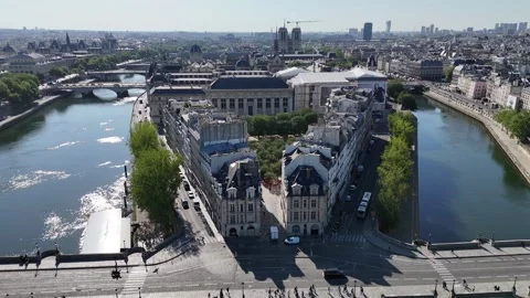 Neuf Bridge At Paris Ile De France In France. Stock Footage 308773703