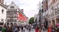 Neuhauser Strasse Munich Busy People Tourist Shopping Street Symbol Market Area HD Footage