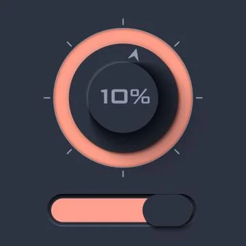 Neumorph UI kit Stock Illustration