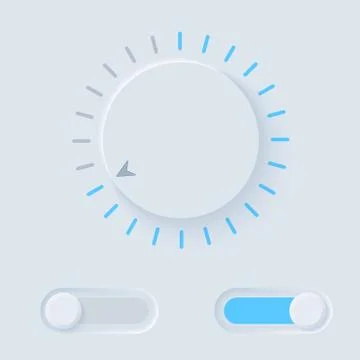 Neumorph UI kit Stock Illustration