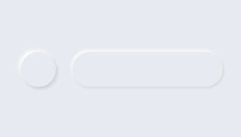 Neumorphic buttons. Simple trendy design elements UI components isolated on Stock Illustration