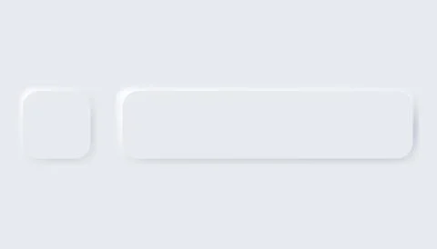 Neumorphic buttons. Simple trendy design elements UI components isolated on Stock Illustration