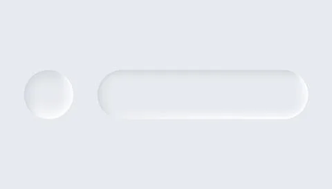 Neumorphic buttons. Simple trendy design elements UI components isolated on Stock Illustration