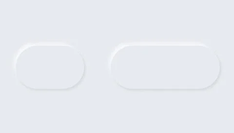 Neumorphic buttons. Simple trendy design elements UI components isolated on 스톡 일러스트