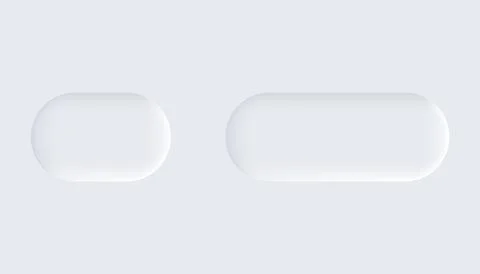Neumorphic buttons. Simple trendy design elements UI components isolated on Stock Illustration