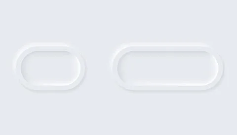 Neumorphic buttons. Simple trendy design elements UI components isolated on Stock Illustration
