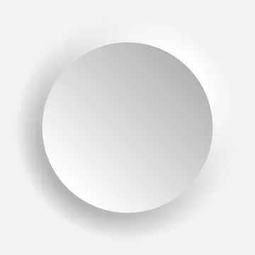 Neumorphic circle button in grey colors. Minimal style UI icon vector. 스톡 일러스트