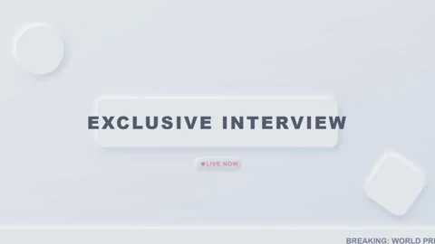 Neumorphic digital broadcast interface for an exclusive live news Illustration 스톡 동영상 333051776