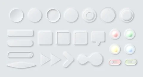 Neumorphic elements Illustrazione stock