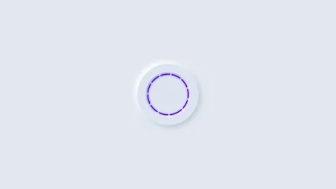 Neumorphic loading indicators with purple dashed lines on grey background Stock Footage 346506772