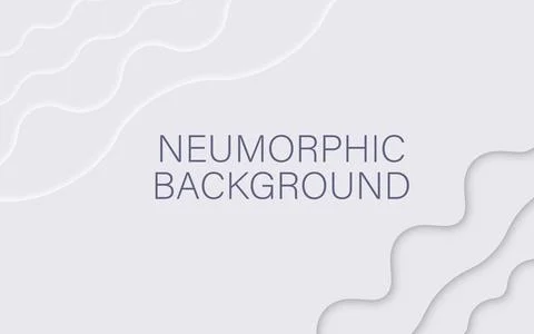 Neumorphic pattern with wavy layers. Abstract paper 3d design template.Vector Stock Illustration