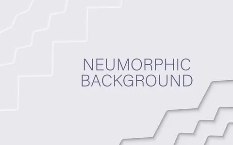 Neumorphic pattern with wavy layers. Abstract paper 3d design template.Vector Stock Illustration