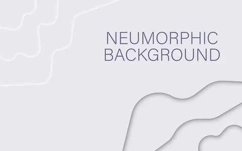 Neumorphic pattern with wavy layers. Abstract paper 3d design template.Vector Stock Illustration