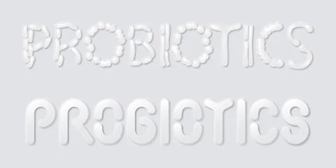 Neumorphic probiotics Stock Illustration