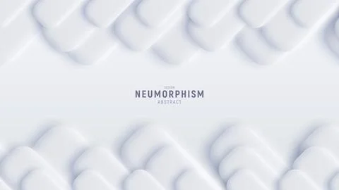 Neumorphic soft and bright design with geometric shapes. Stock Illustration