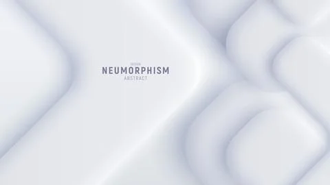 Neumorphic soft and bright design with geometric shapes. Stock Illustration